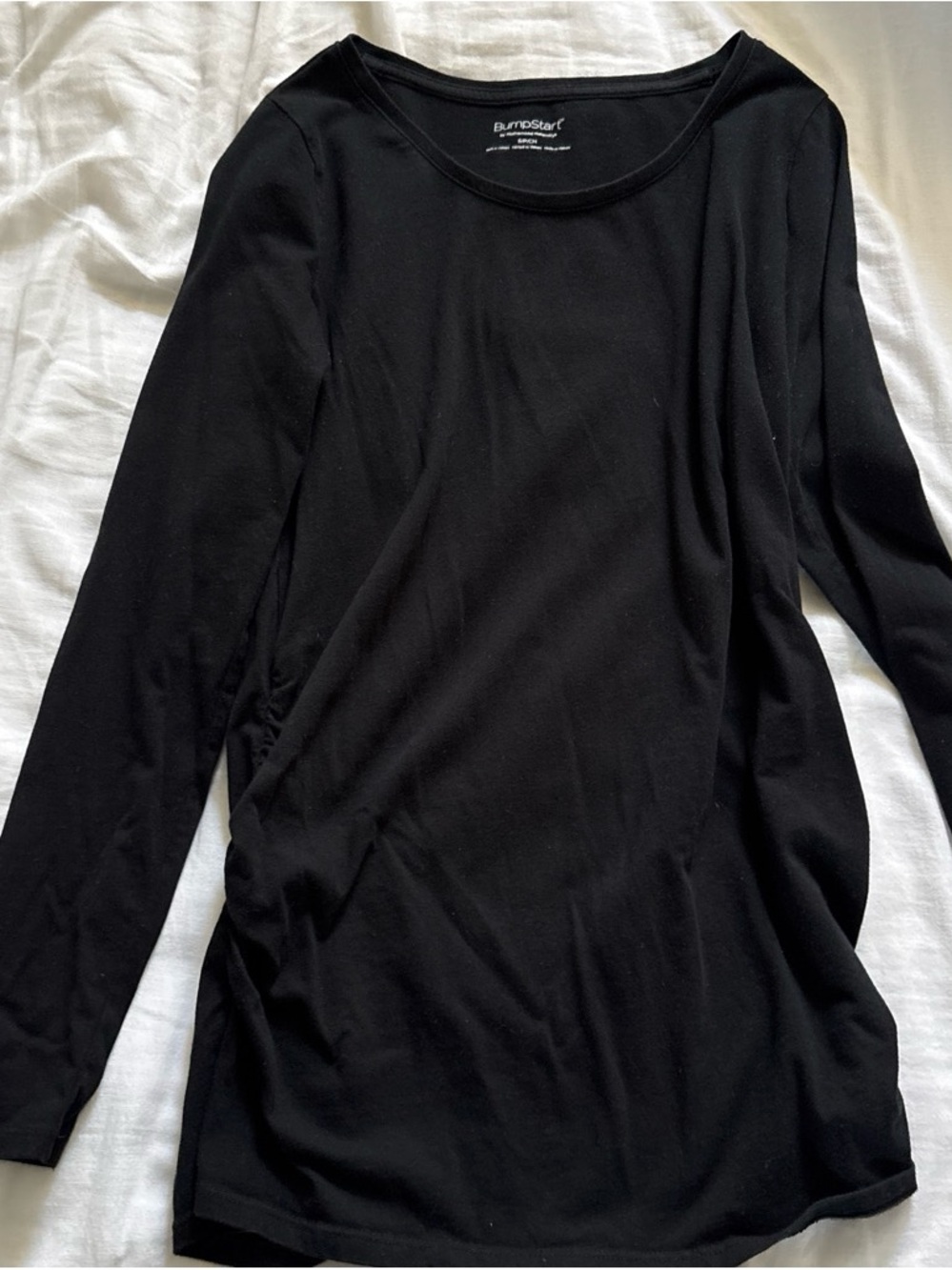 Motherhood Maternity Black Long Sleeve Nursing/Maternity Top
